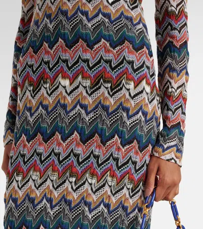 Missoni Zigzag Lamé Midi Dress In Multi