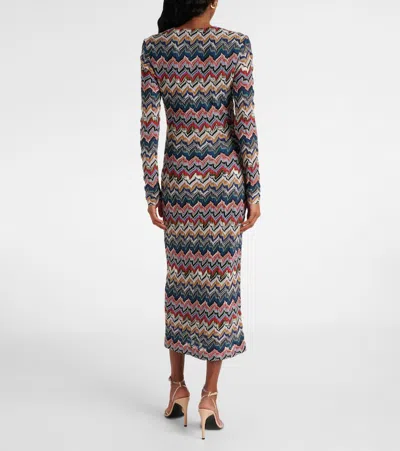 Missoni Zigzag Lamé Midi Dress In Multi