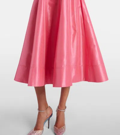 Rebecca Vallance Womens Maple Halterneck Woven Midi Dress Bubblegum In Pink