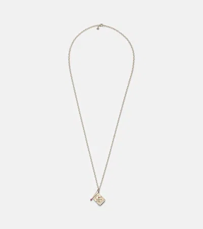 Sydney Evan Perfect Match 14kt Gold Necklace With Diamonds And Rubies