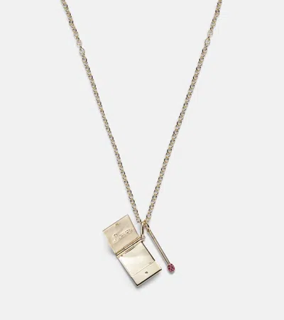 Sydney Evan Perfect Match 14kt Gold Necklace With Diamonds And Rubies