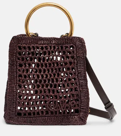 Chloé Summer Banana Mini Raffia Crossbody Bag
