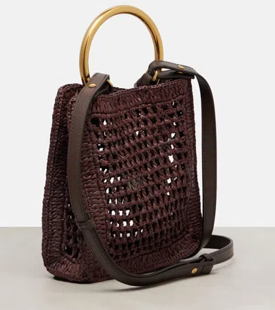 Chloé Summer Banana Mini Raffia Crossbody Bag