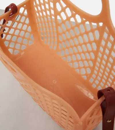 Chloé Cage Leather-trimmed Studded Rubber Shoulder Bag