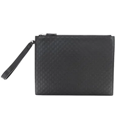 Pre-owned Gucci Black Leather Clutch Bag ()
