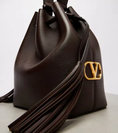 Valentino So Seau Leather Bucket Bag