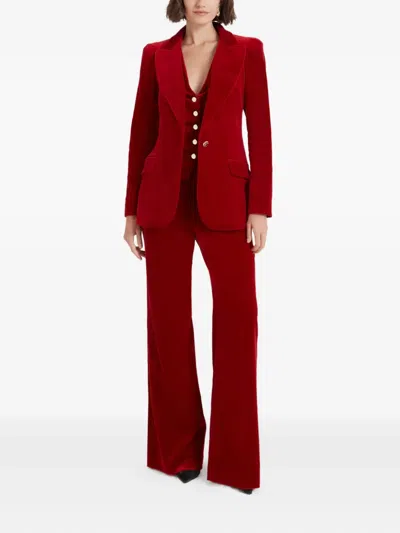Temperley London Clove Velvet Blazer In Red