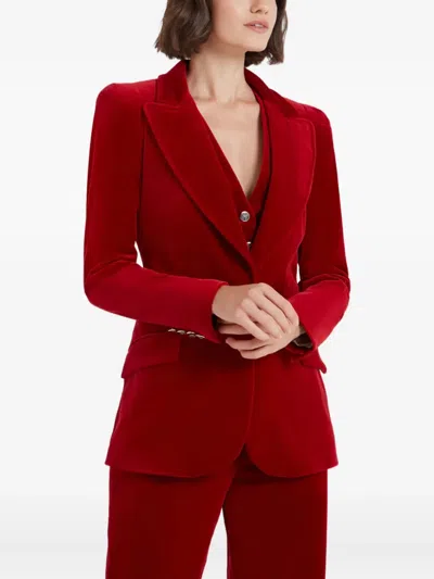 Temperley London Clove Velvet Blazer In Red