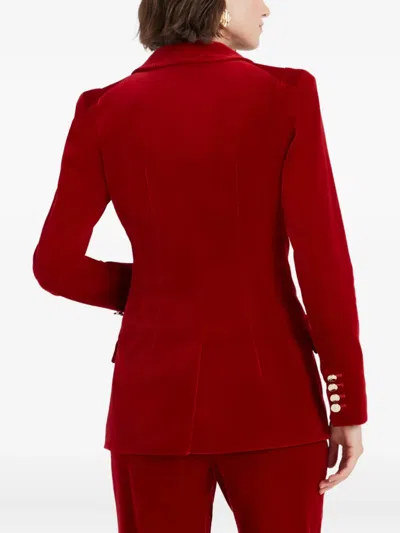 Temperley London Clove Velvet Blazer In Red
