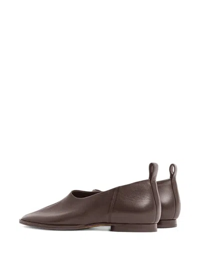 Mansur Gavriel Glove Ballerinas In Brown