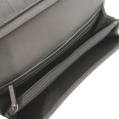 Pre-owned Gucci Gray Leather Long Wallet (bi-fold) ()