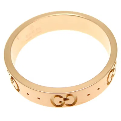 Pre-owned Gucci Icon Yellow Yellow Gold Band Ring ()