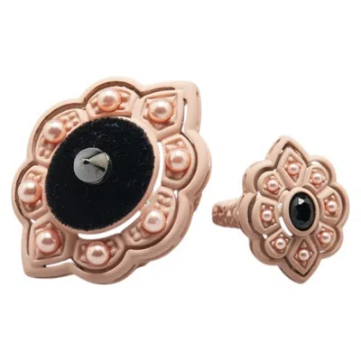 Pre-owned Gucci Pink Artificial Pearl Plastic Band Ring ()