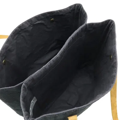 Pre-owned Hermes Ahmedabad Black Cotton Canvas Leather Shoulder Bag Tote Bag ()