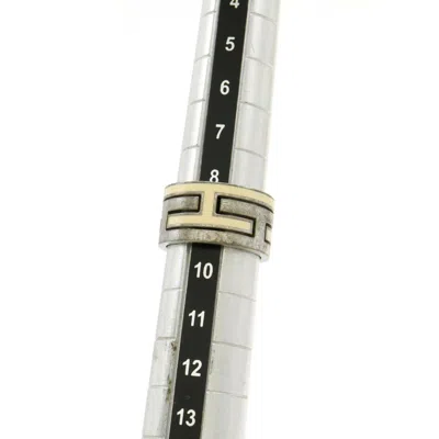 Pre-owned Hermes Beige Silver Silver 925 Band Ring ()