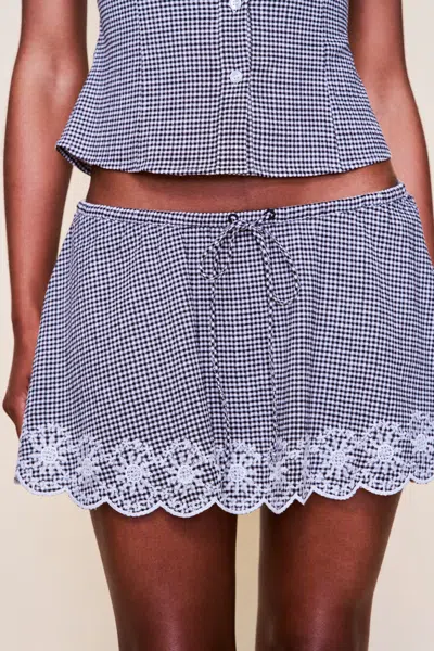 Danielle Guizio Ny Maelle Gingham Mini Skirt