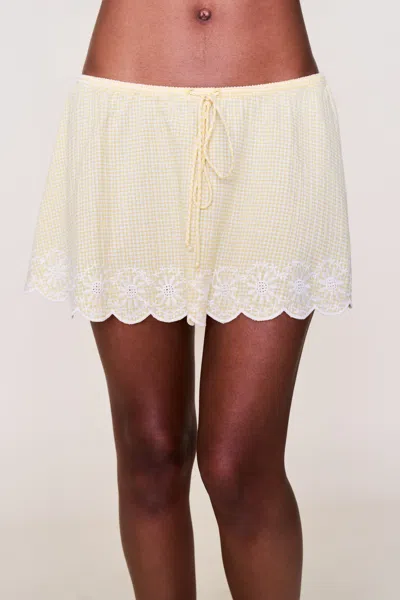 Danielle Guizio Ny Maelle Gingham Mini Skirt