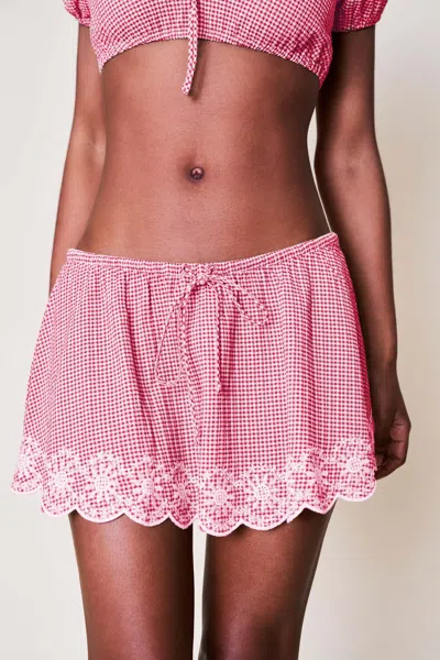Danielle Guizio Ny Maelle Gingham Mini Skirt