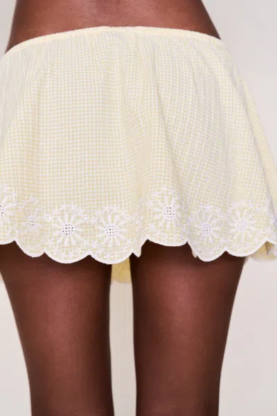 Danielle Guizio Ny Maelle Gingham Mini Skirt