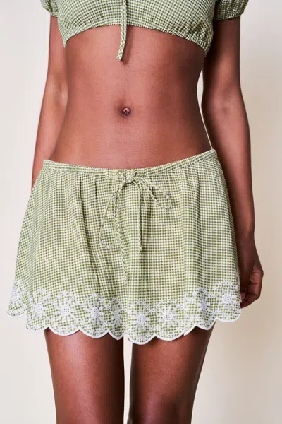 Danielle Guizio Ny Maelle Gingham Mini Skirt