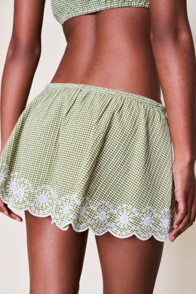 Danielle Guizio Ny Maelle Gingham Mini Skirt