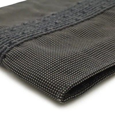 Pre-owned Hermes Black Gray Canvas Pochette Shoulder Bag ()