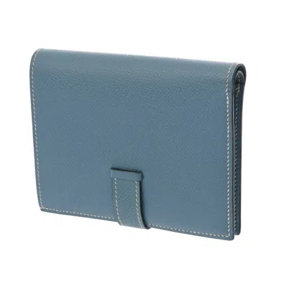 Pre-owned Hermes Blue Jean Epsom Leather Wallet (bi-fold) ()