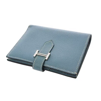 Pre-owned Hermes Blue Jean Epsom Leather Wallet (bi-fold) ()