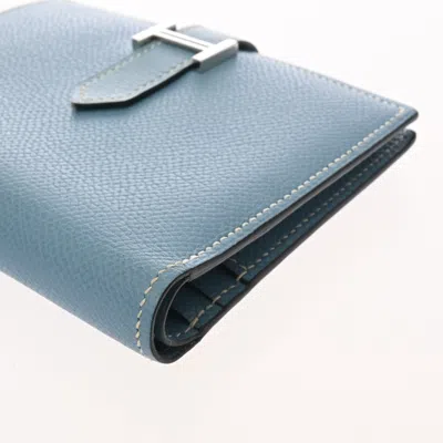 Pre-owned Hermes Blue Jean Epsom Leather Wallet (bi-fold) ()