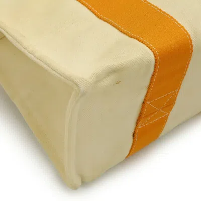 Pre-owned Hermes Bora Bora Natural Orange Yellow Canvas Handbag Tote Bag ()