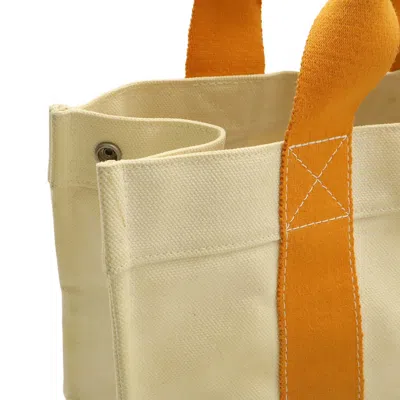 Pre-owned Hermes Bora Bora Natural Orange Yellow Canvas Handbag Tote Bag ()