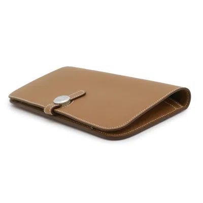 Pre-owned Hermes Dogon Gold Long Wallet (bi-fold) ()