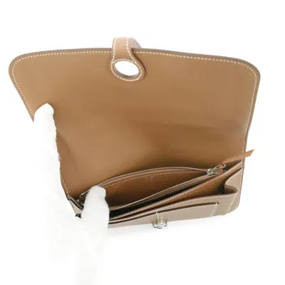 Pre-owned Hermes Dogon Gold Long Wallet (bi-fold) ()