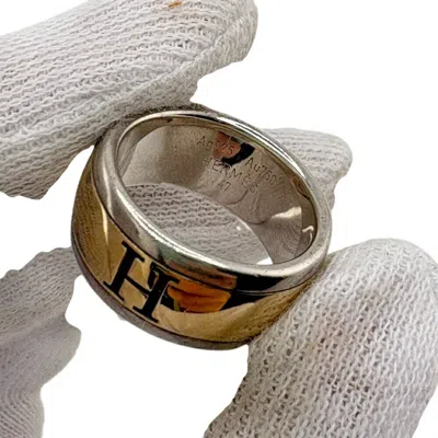 Pre-owned Hermes Gold Silver Gold Silver 925 Band Ring ()