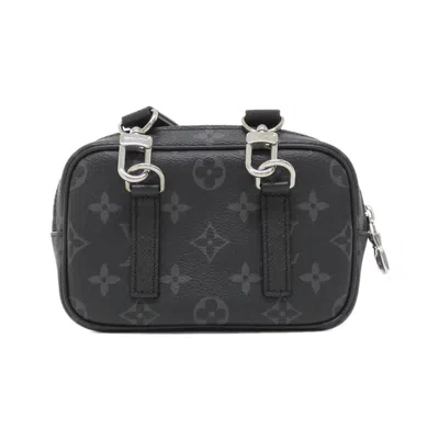 Pre-owned Louis Vuitton Black Coated Canvas Pochette Shoulder Bag ()