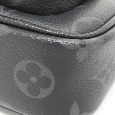 Pre-owned Louis Vuitton Black Coated Canvas Pochette Shoulder Bag ()