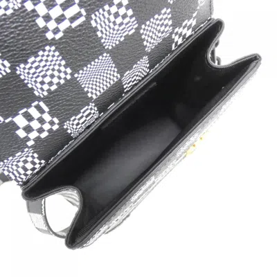 Pre-owned Louis Vuitton Black Coated Canvas Shoulder Bag ()