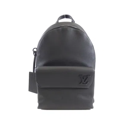 Pre-owned Louis Vuitton Black Leather Backpack ()