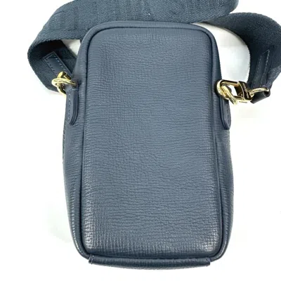 Pre-owned Louis Vuitton Blue Denim Leather Pochette Pouch Shoulder Bag ()