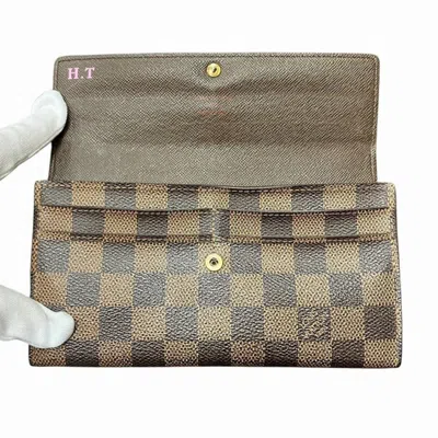 Pre-owned Louis Vuitton Brown Damier Canvas Damier Canvas Long Wallet (bi-fold) ()