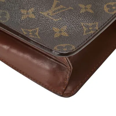 Pre-owned Louis Vuitton Brown Pvc Leather Clutch Bag Pochette ()