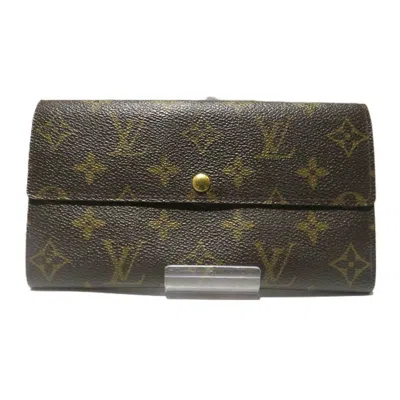 Pre-owned Louis Vuitton Brown Pvc Long Wallet (bi-fold) ()