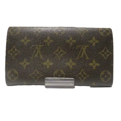 Pre-owned Louis Vuitton Brown Pvc Long Wallet (bi-fold) ()