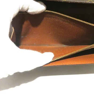 Pre-owned Louis Vuitton Brown Pvc Long Wallet (bi-fold) ()