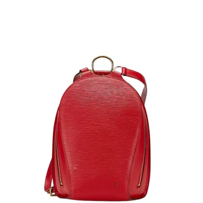 Pre-owned Louis Vuitton Castilian Red Epi Leather Backpack ()