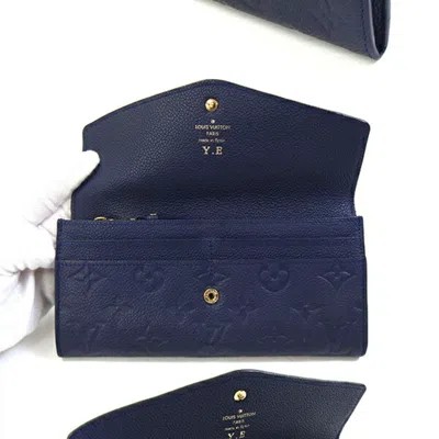 Pre-owned Louis Vuitton Celeste Monogram Empreinte Long Wallet (bi-fold) ()