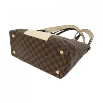 Pre-owned Louis Vuitton Cream Damier Canvas Ebene Coated Canvas Shoulder Bag Tote Bag ()