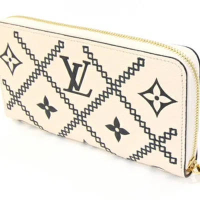 Pre-owned Louis Vuitton Cream Monogram Empreinte Long Wallet (bi-fold) ()