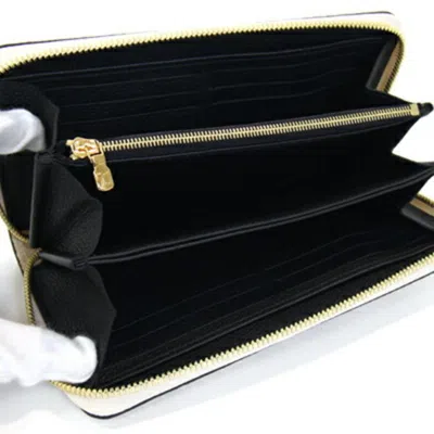 Pre-owned Louis Vuitton Cream Monogram Empreinte Long Wallet (bi-fold) ()