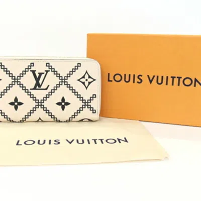Pre-owned Louis Vuitton Cream Monogram Empreinte Long Wallet (bi-fold) ()